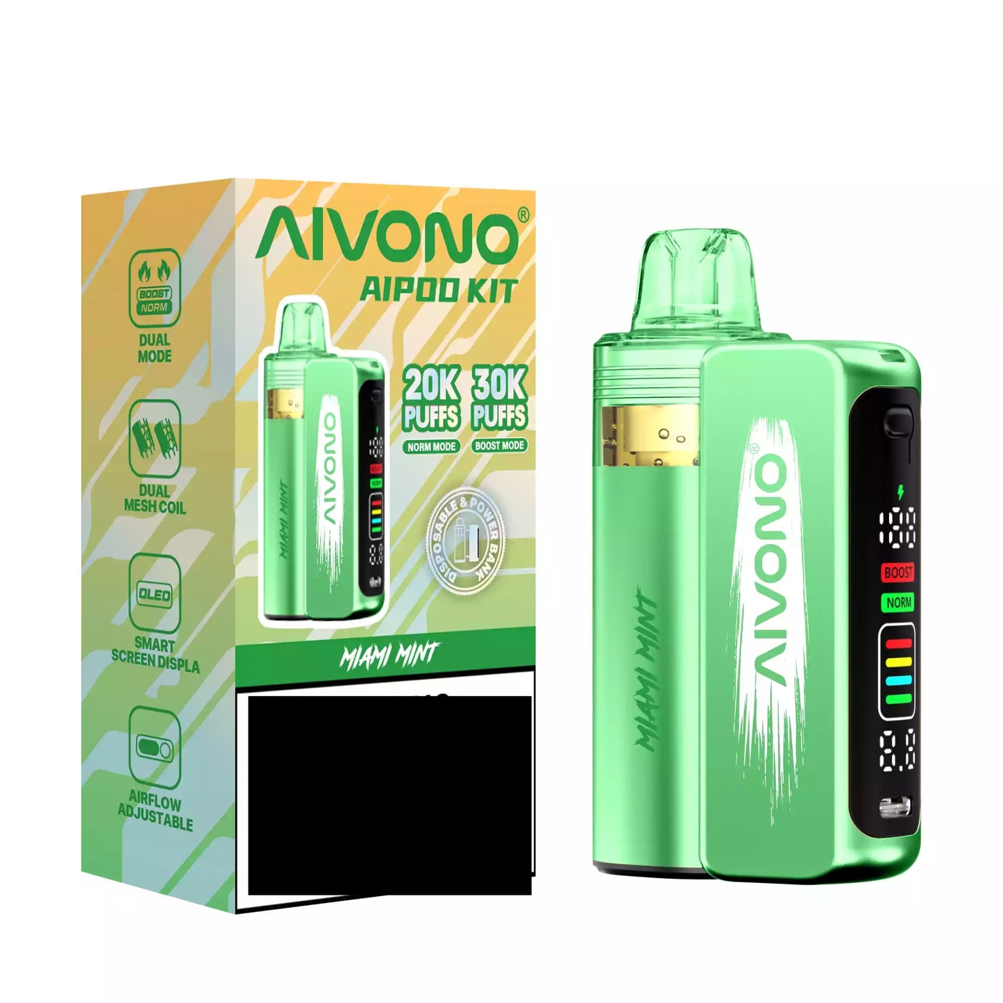 AIVONO AIM AIPOD KIT 30K Disposable Vape 30000 Puffs Wholesale Smart Screen Display