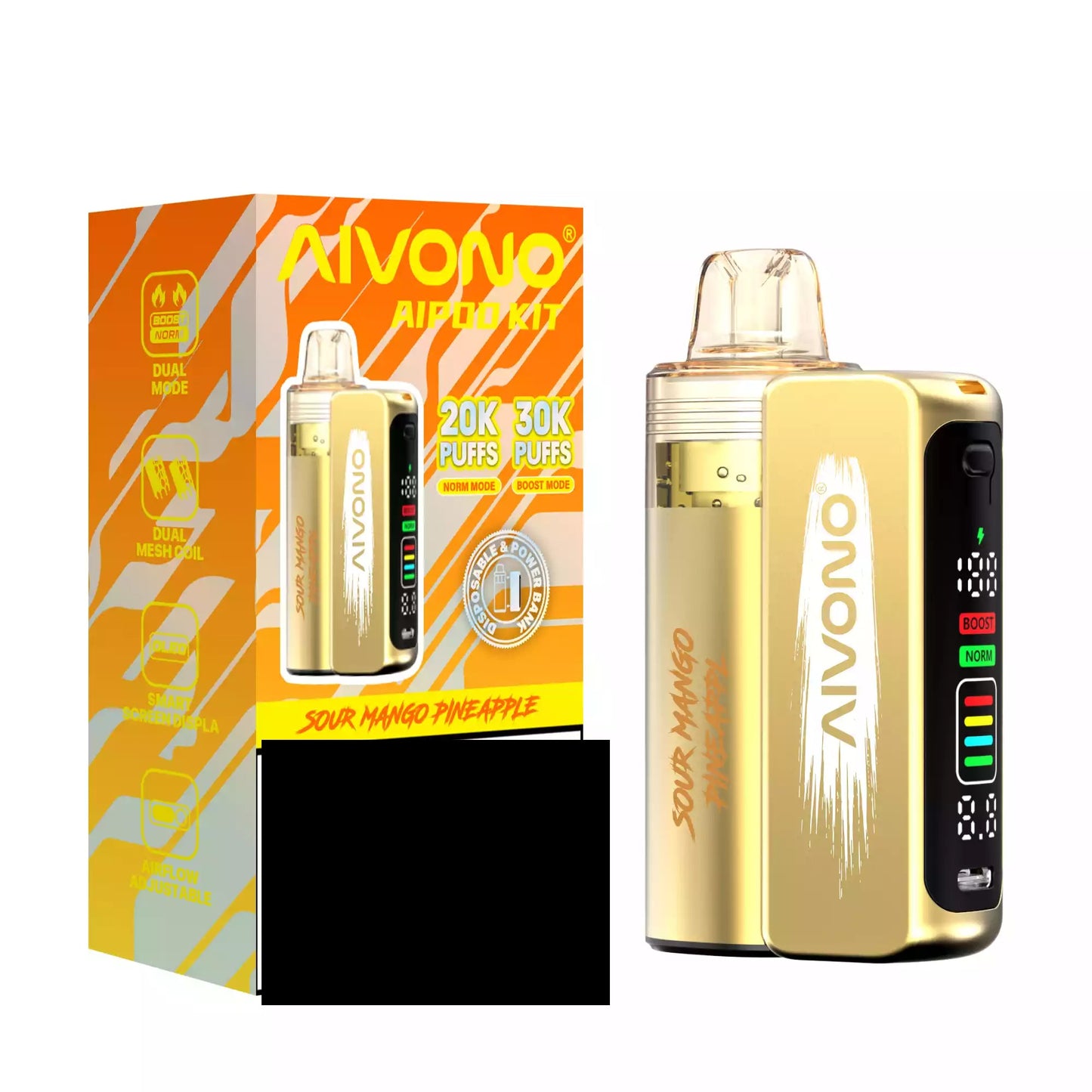 AIVONO AIM AIPOD KIT 30K Disposable Vape 30000 Puffs Wholesale Smart Screen Display