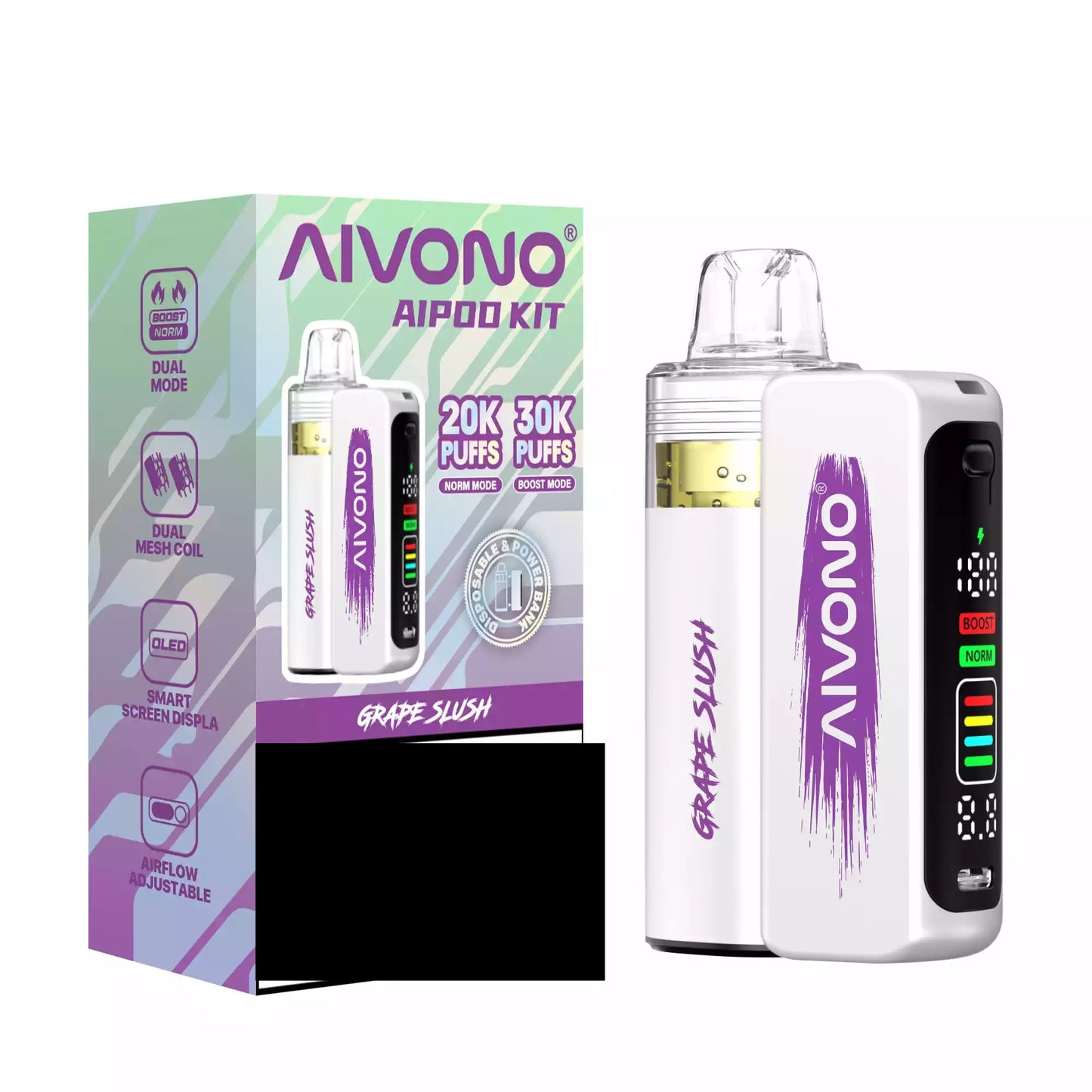 AIVONO AIM AIPOD KIT 30K Disposable Vape 30000 Puffs Wholesale Smart Screen Display