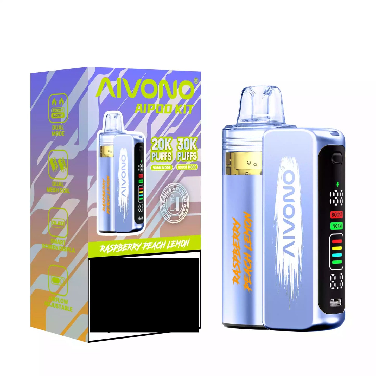 AIVONO AIM AIPOD KIT 30K Disposable Vape 30000 Puffs Wholesale Smart Screen Display
