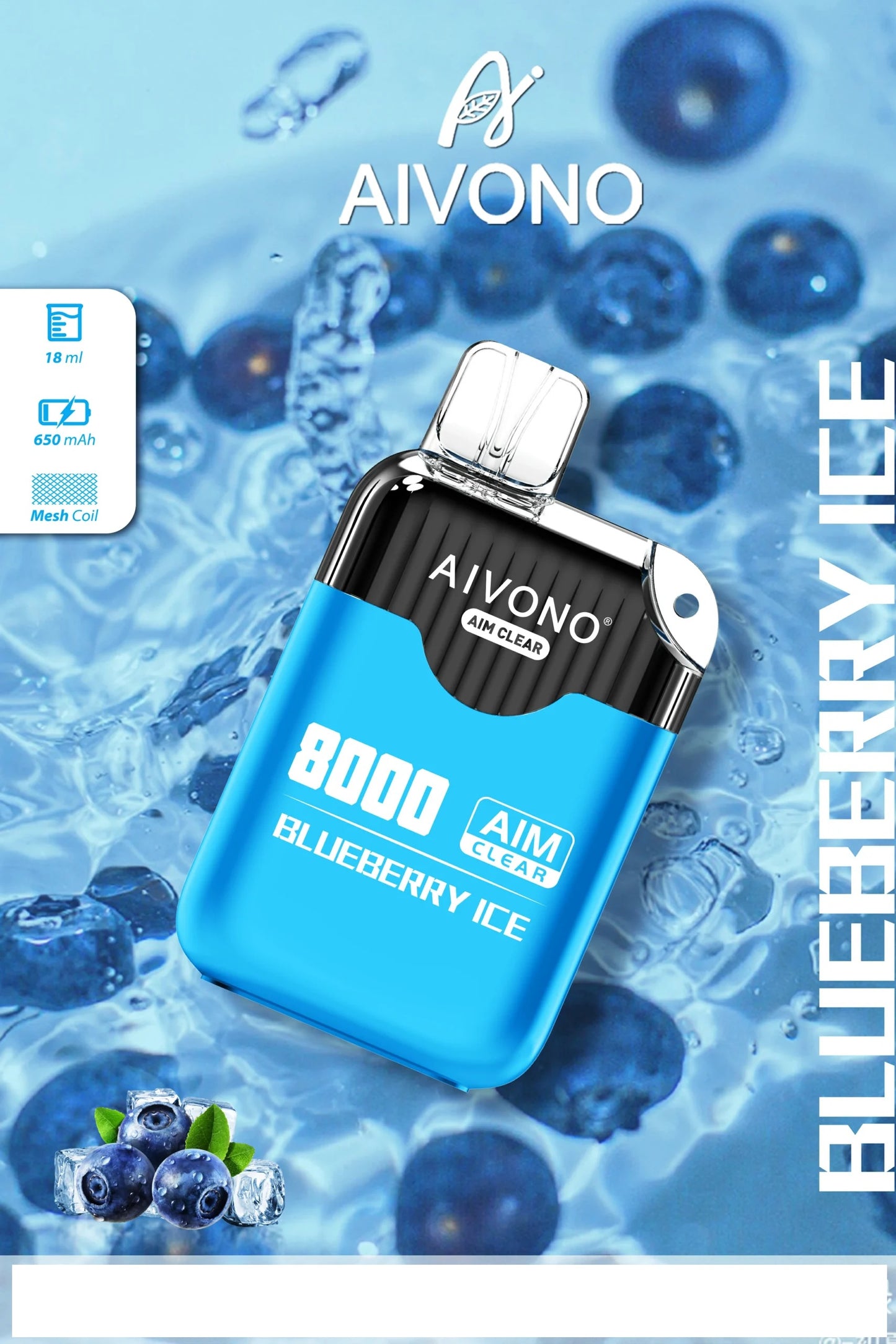 AIVONO AIM CLEAR 8000 Puffs Rechargeable Disposable Vapes Wholesale