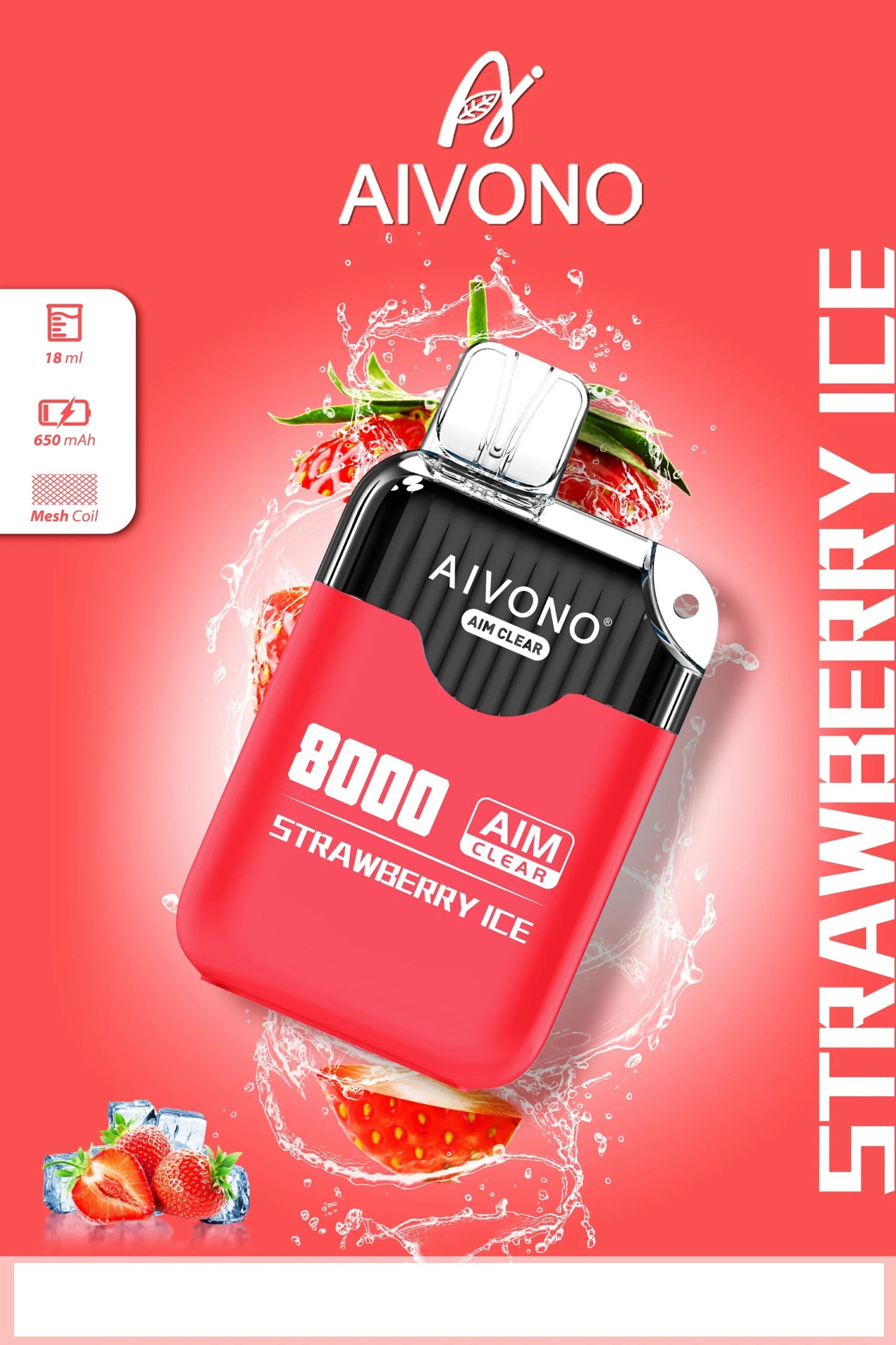 AIVONO AIM CLEAR 8000 Puffs Rechargeable Disposable Vapes Wholesale