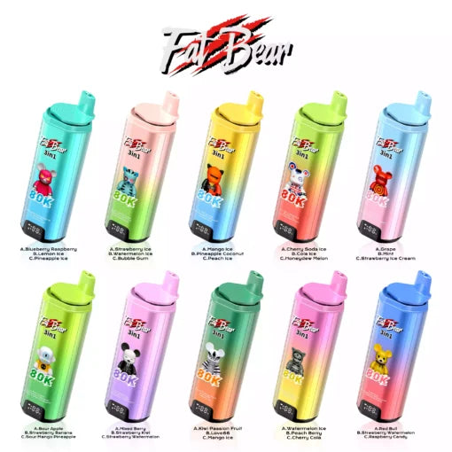 AIVONO AIM FAT BEAR 80000 PUFFS Triple Tastes Bulk Buy Rechargeable 80K Disposable Vapes Wholesale