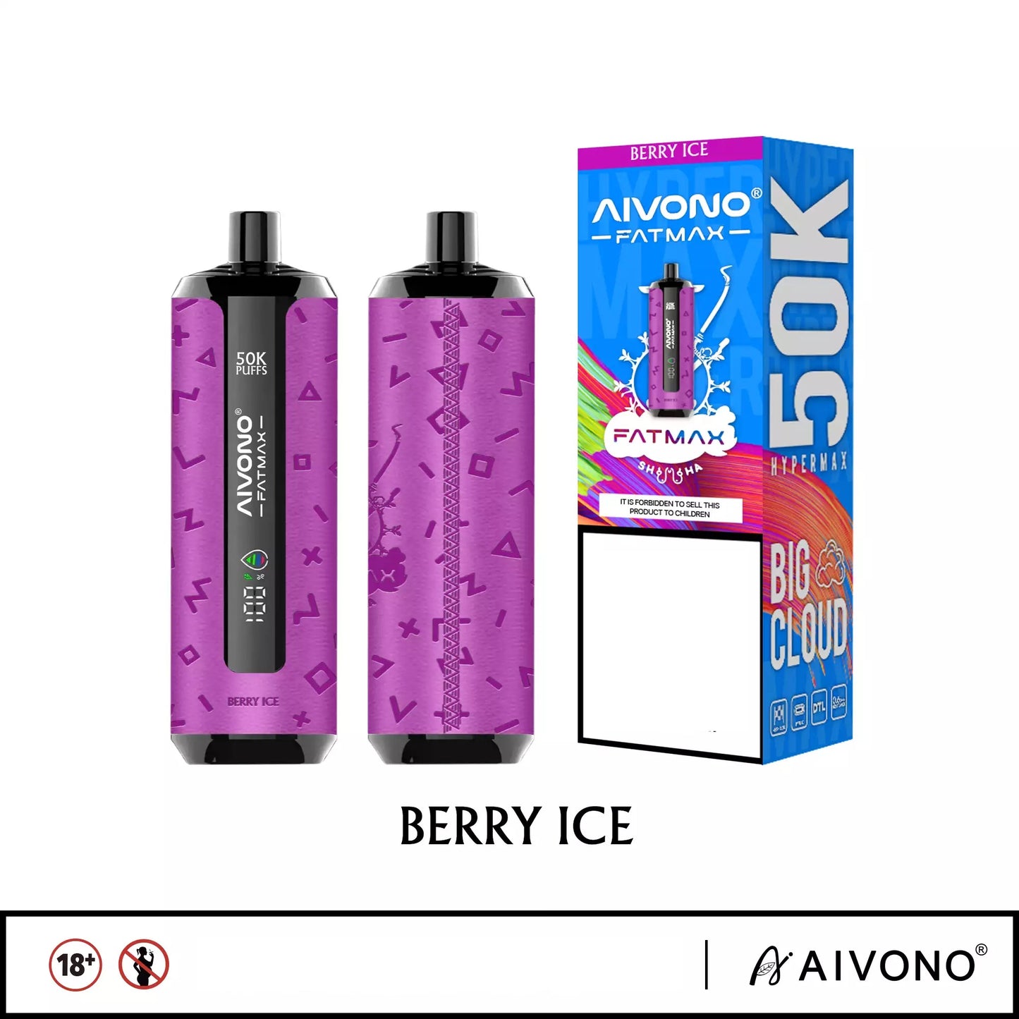 AIVONO AIM FATMAX 50000 Puffs Disposable Vapes 10 Tastes Wholesale