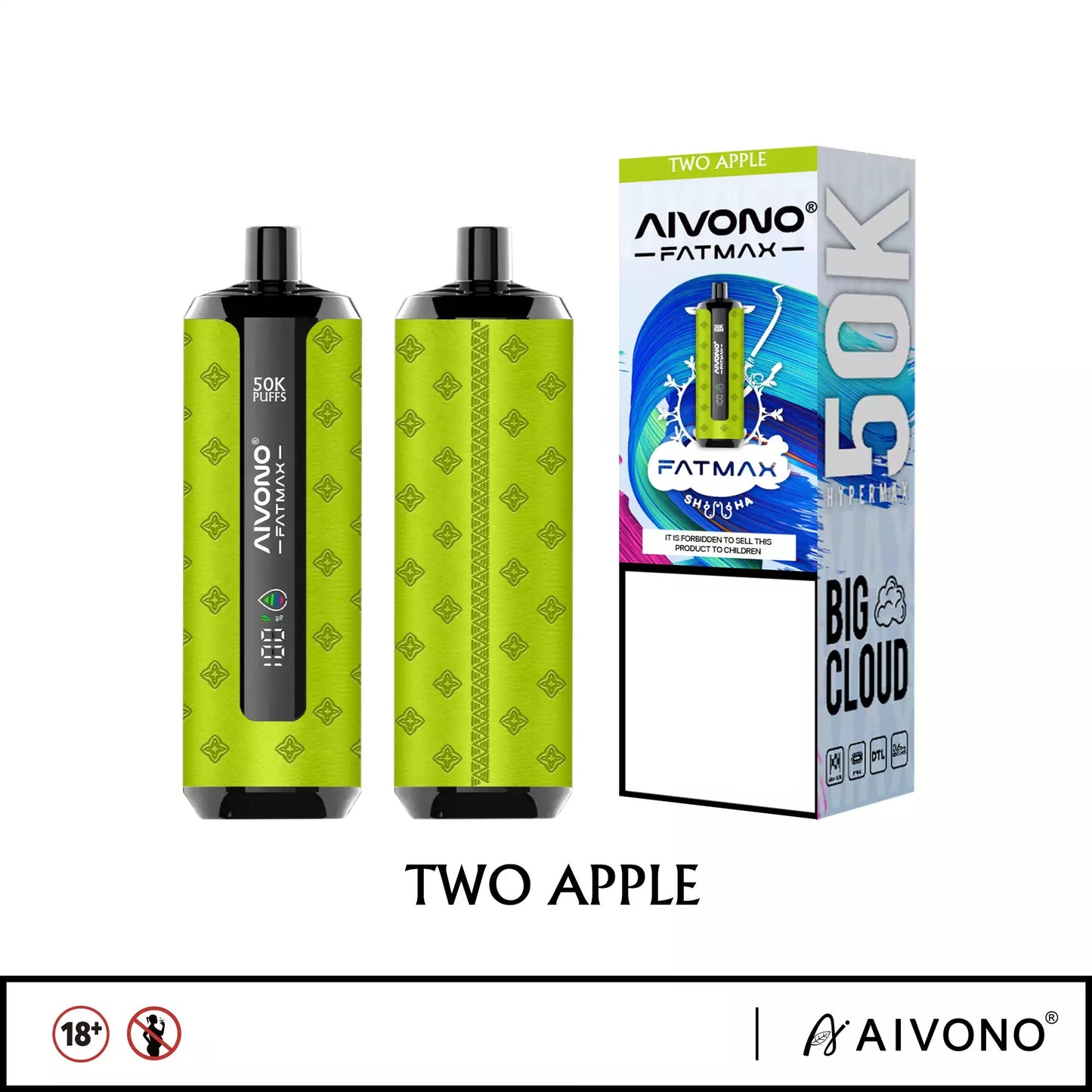 AIVONO AIM FATMAX 50000 Puffs Disposable Vapes 10 Tastes Wholesale