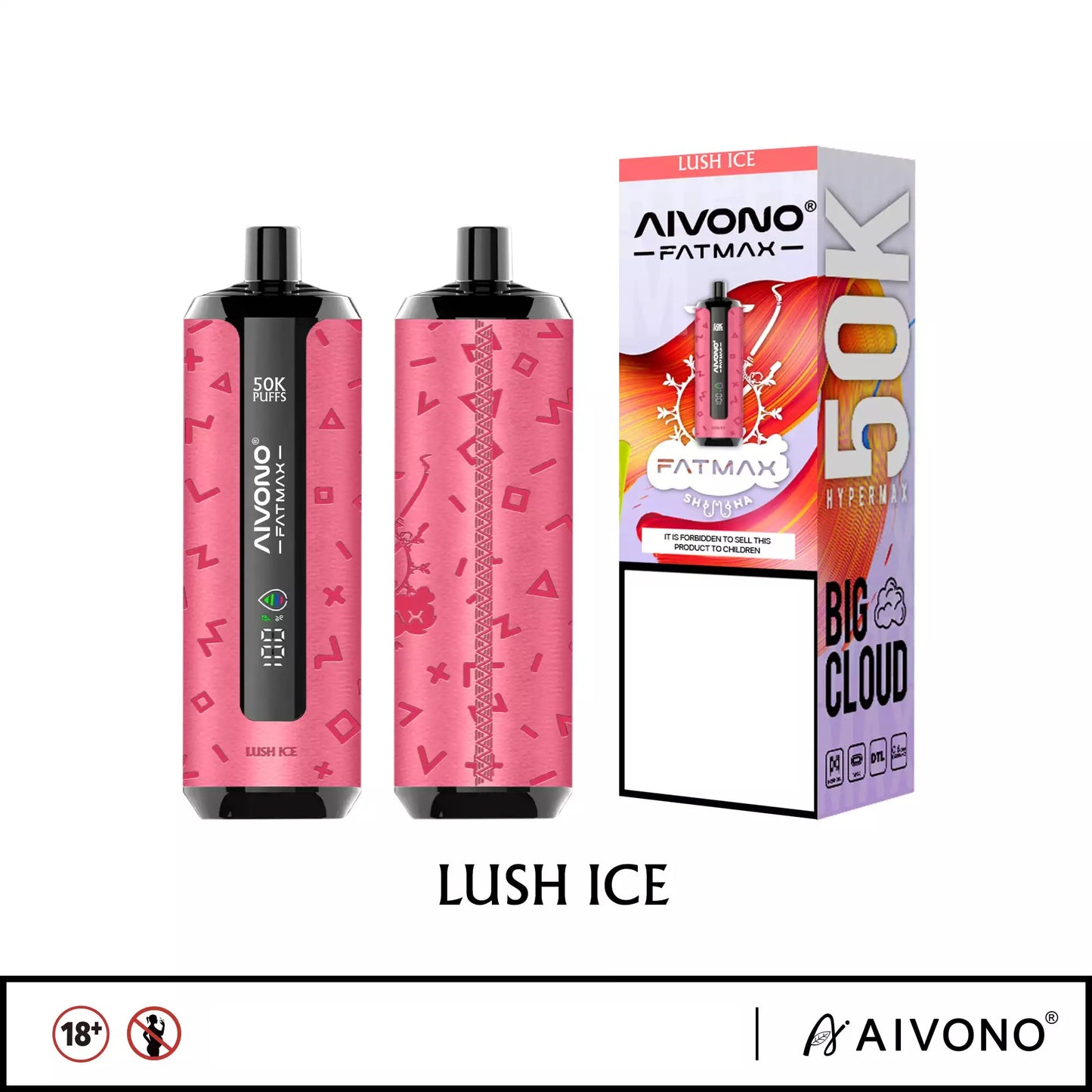 AIVONO AIM FATMAX 50000 Puffs Disposable Vapes 10 Tastes Wholesale