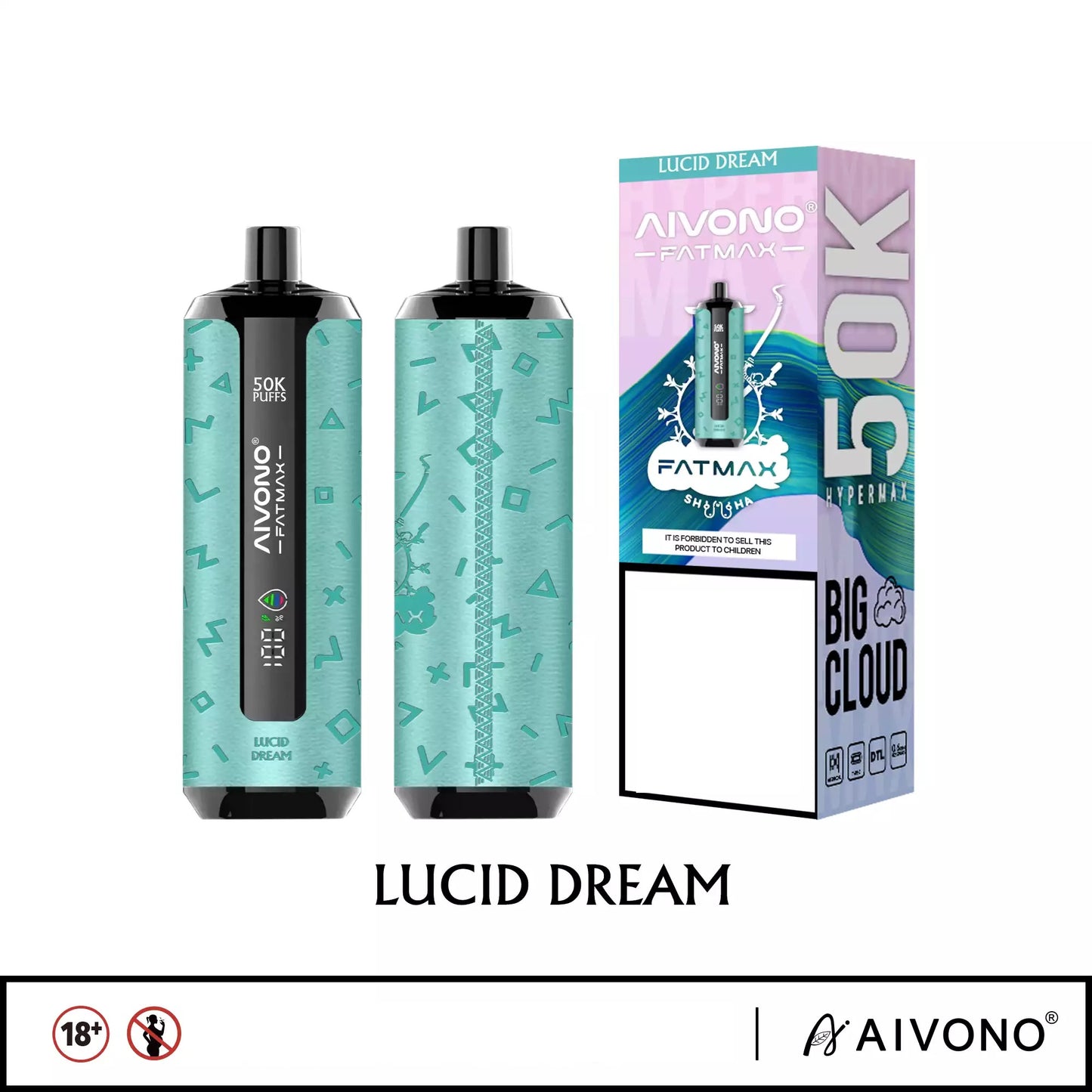 AIVONO AIM FATMAX 50000 Puffs Disposable Vapes 10 Tastes Wholesale