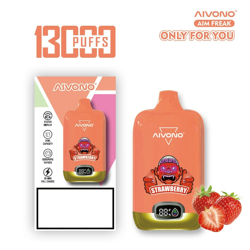 AIVONO AIM FREAK 13000 Puffs Digital Screen Bulk Buy Rechargeable Disposable Vapes Wholesale