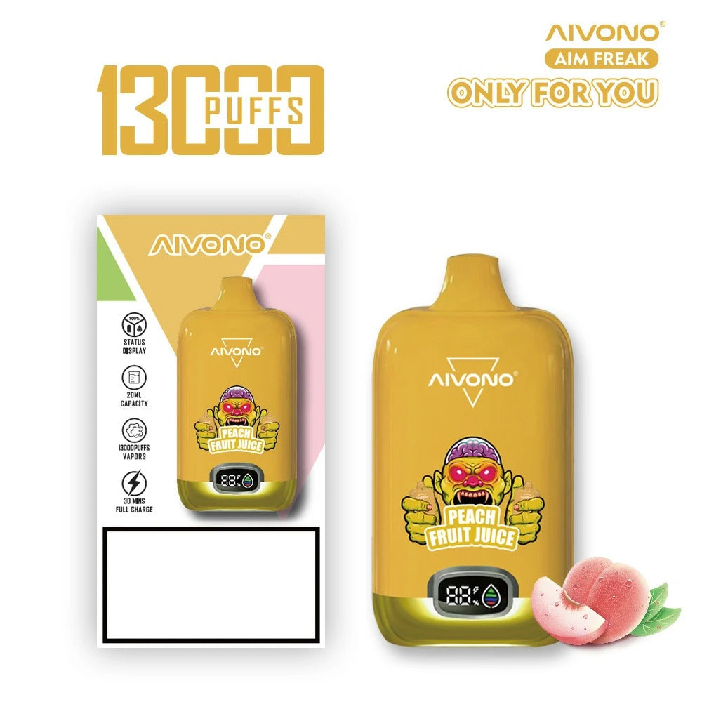 AIVONO AIM FREAK 13000 Puffs Digital Screen Bulk Buy Rechargeable Disposable Vapes Wholesale