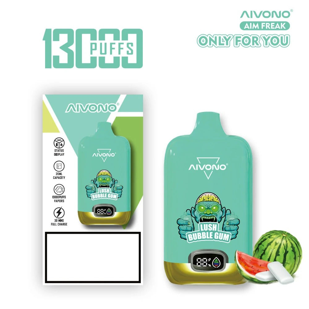 AIVONO AIM FREAK 13000 Puffs Digital Screen Bulk Buy Rechargeable Disposable Vapes Wholesale