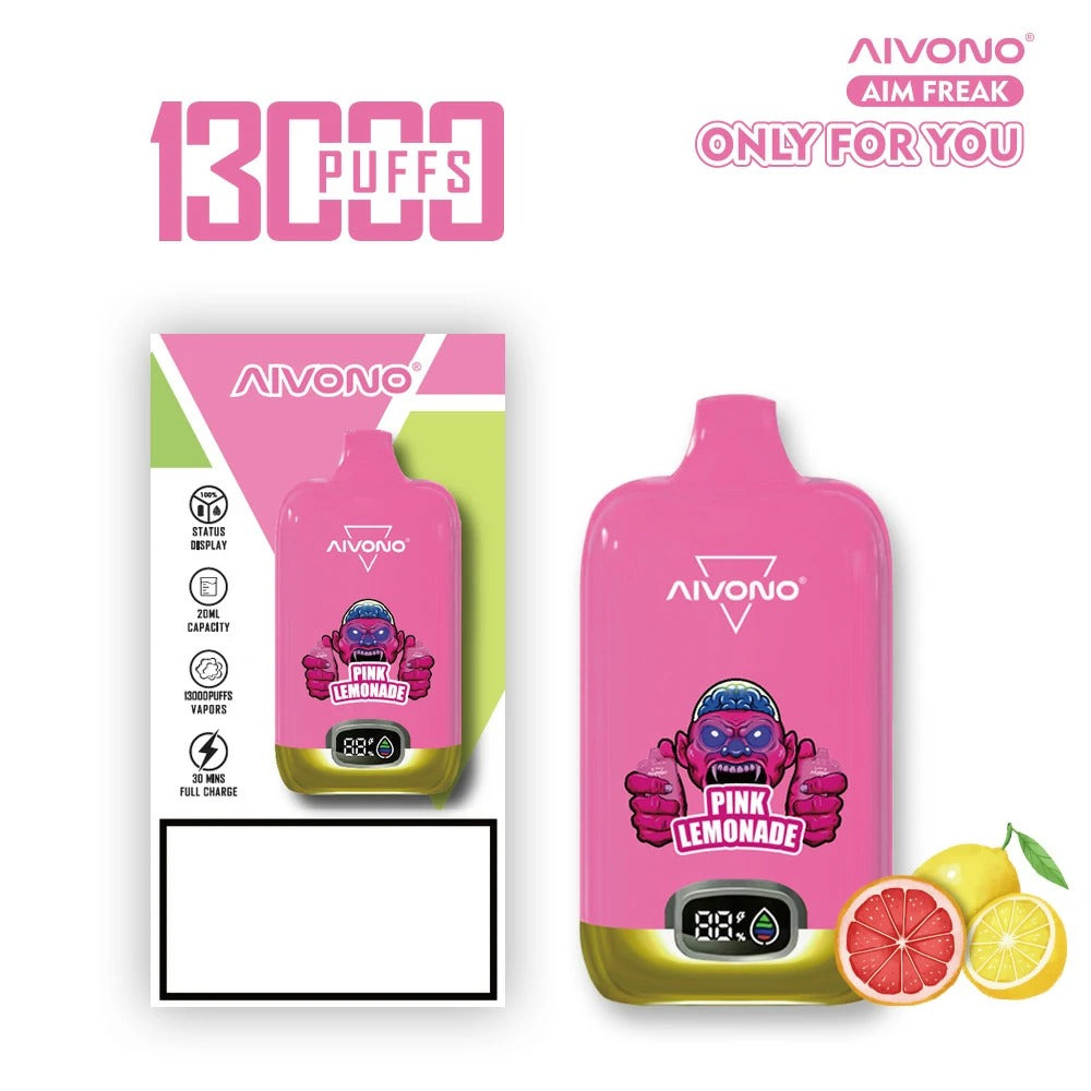 AIVONO AIM FREAK 13000 Puffs Digital Screen Bulk Buy Rechargeable Disposable Vapes Wholesale