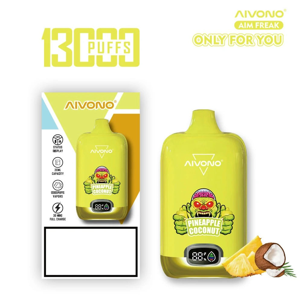 AIVONO AIM FREAK 13000 Puffs Digital Screen Bulk Buy Rechargeable Disposable Vapes Wholesale