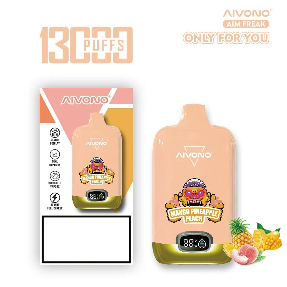 AIVONO AIM FREAK 13000 Puffs Digital Screen Bulk Buy Rechargeable Disposable Vapes Wholesale