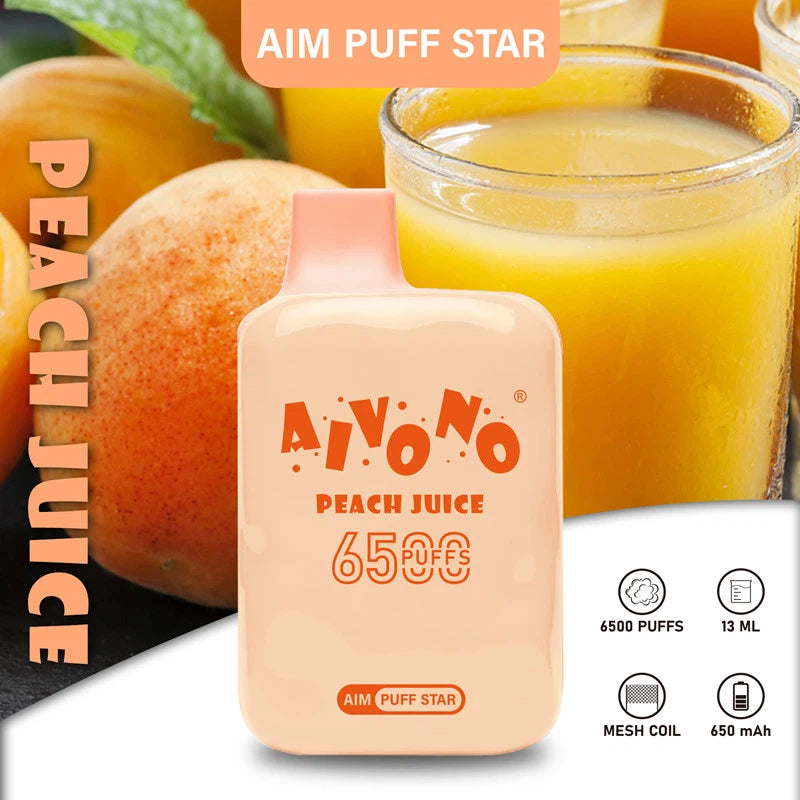 AIVONO AIM PUFFSTAR 6500 Puffs Rechargeable Disposable Vapes Wholesale