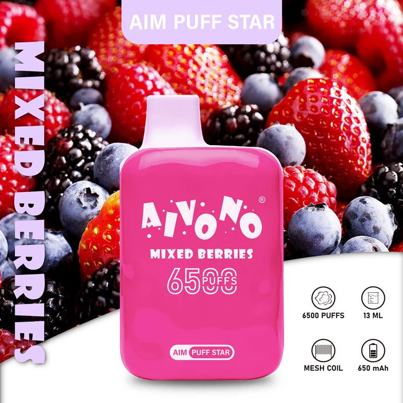 AIVONO AIM PUFFSTAR 6500 Puffs Rechargeable Disposable Vapes Wholesale