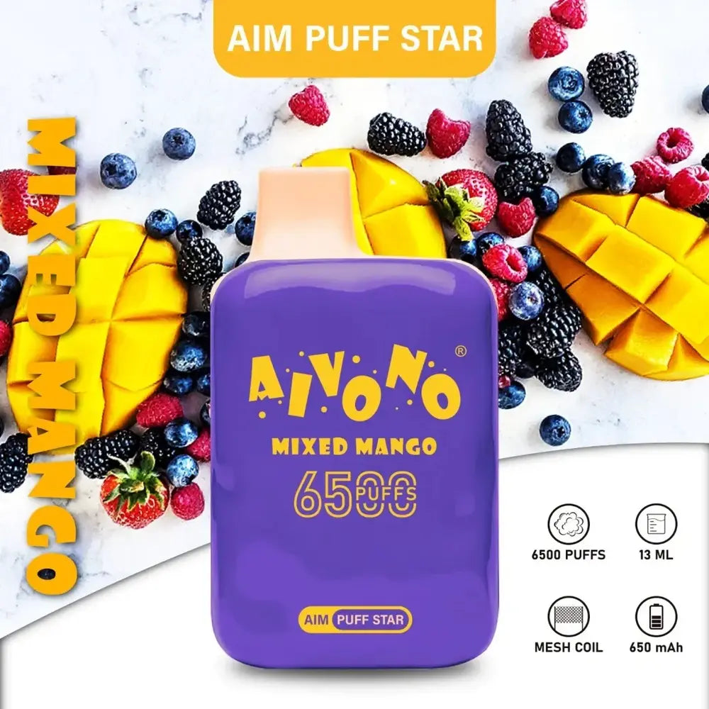 AIVONO AIM PUFFSTAR 6500 Puffs Rechargeable Disposable Vapes Wholesale