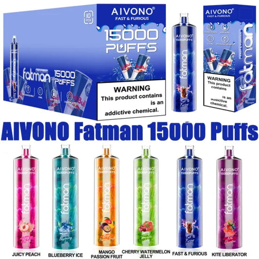 AIVONO FATMAN 15000 Puffs Bulk Buy Rechargeable Disposable Vapes Wholesale