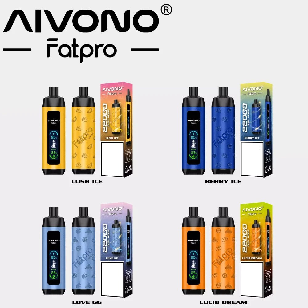 AIVONO Fatpro 22000 Puffs Hookah Digital Screen Bulk Buy Rechargeable Disposable Vapes Wholesale