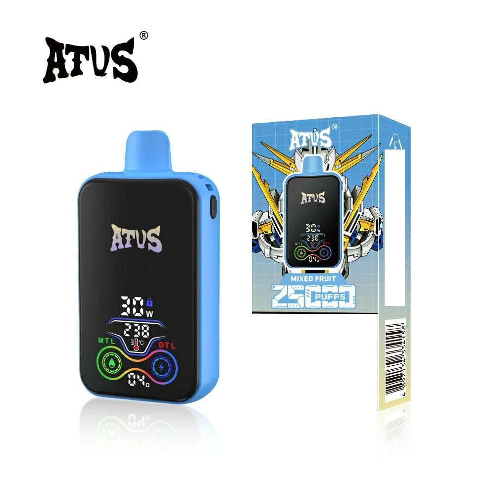 ATVS 25000 Puffs Dual Mesh Digital Screen Bulk Buy Rechargeable Disposable Vapes Wholesale