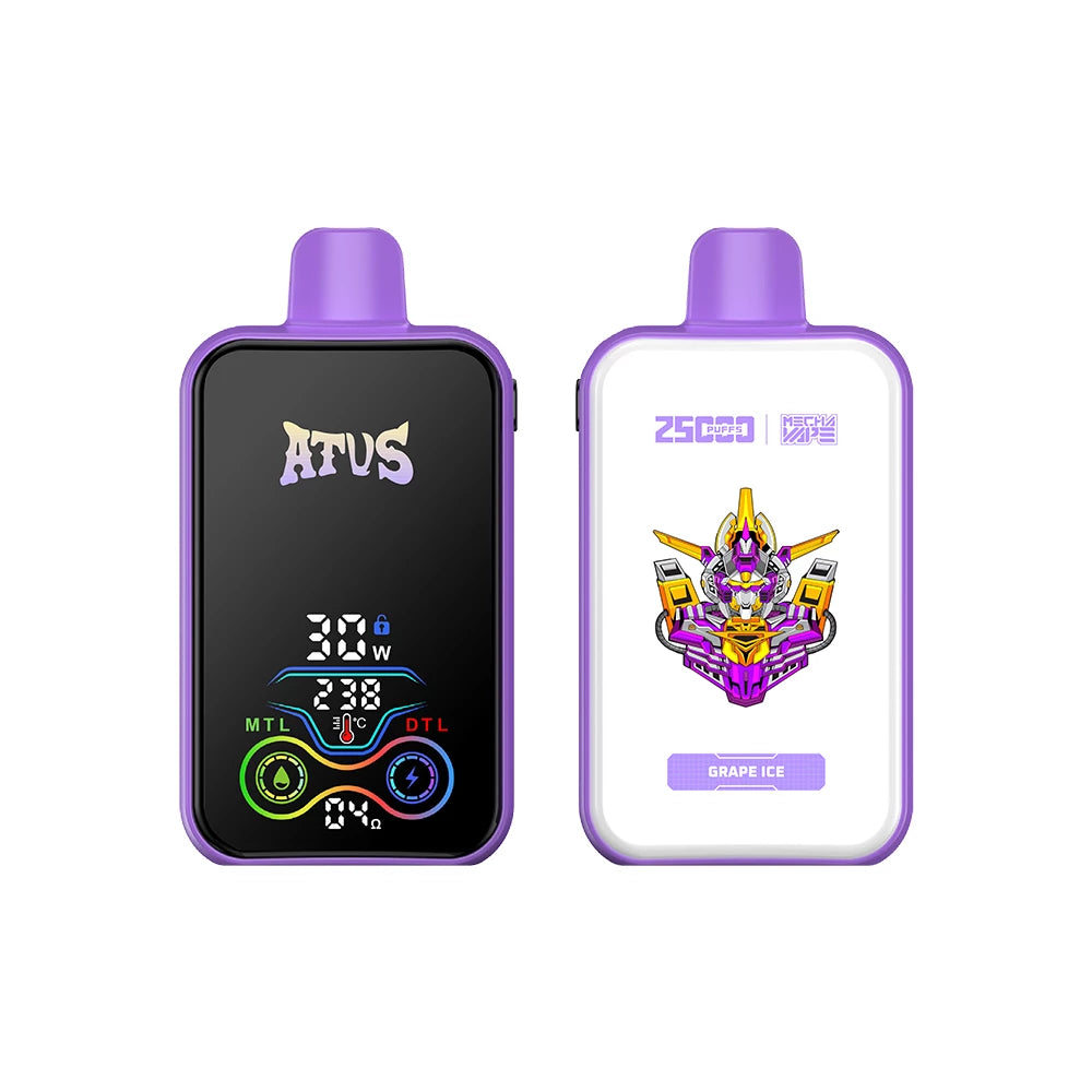 ATVS 25000 Puffs Dual Mesh Digital Screen Bulk Buy Rechargeable Disposable Vapes Wholesale