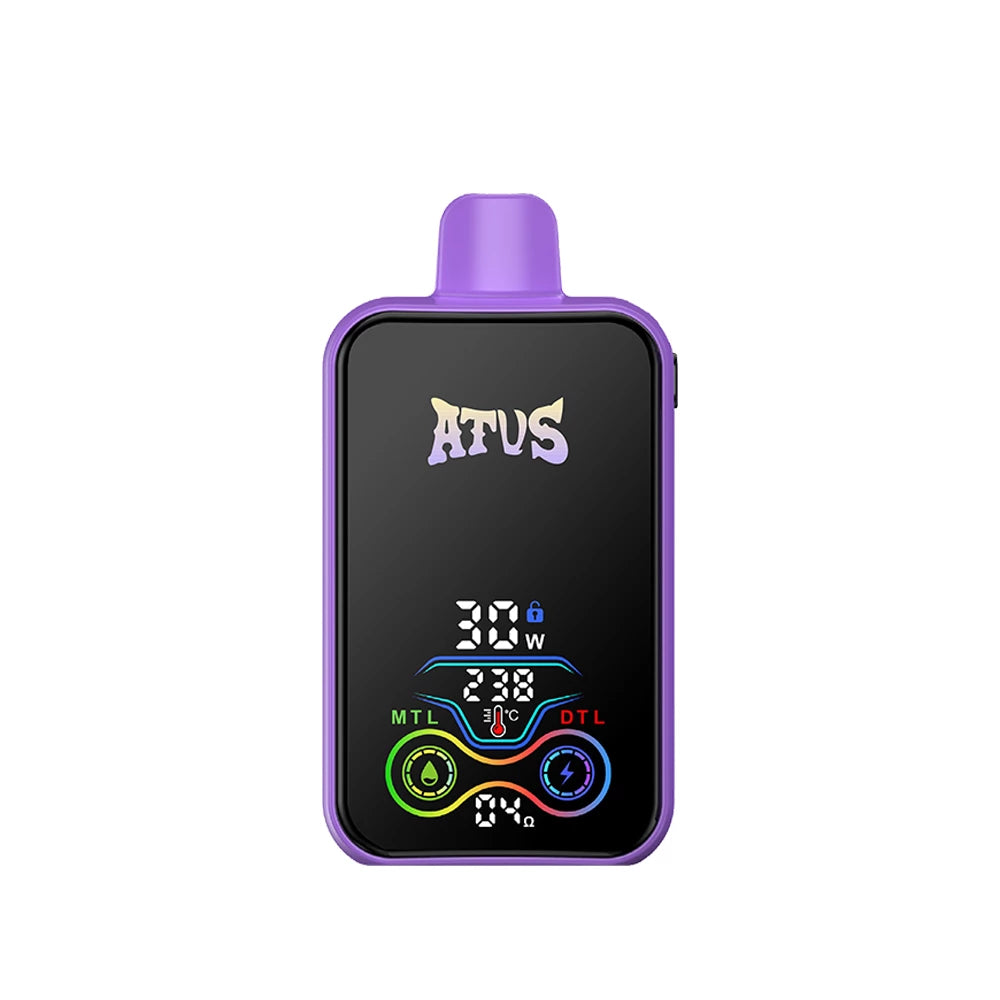 ATVS 25000 Puffs Dual Mesh Digital Screen Bulk Buy Rechargeable Disposable Vapes Wholesale