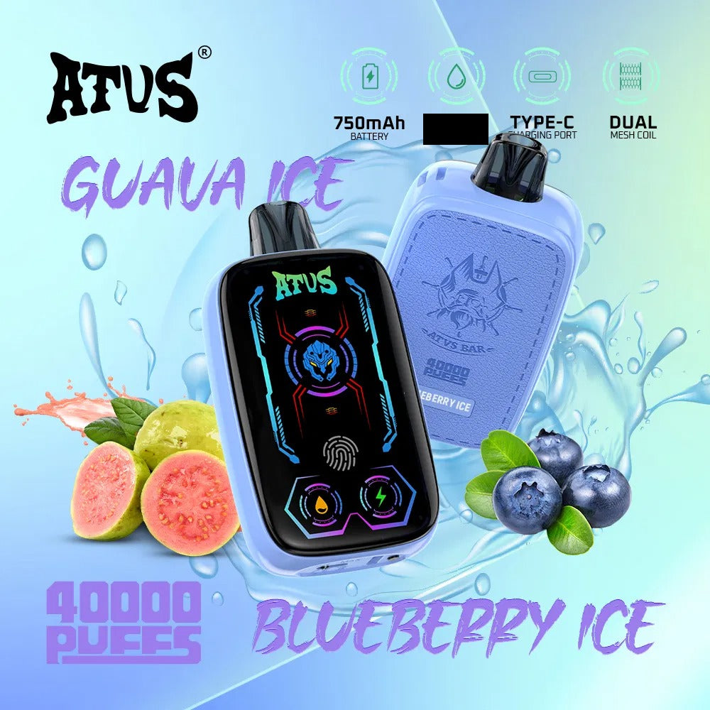 ATVS 40000 Puffs Dual Mesh Digital Screen Bulk Buy 40K Rechargeable Disposable Vapes Wholesale