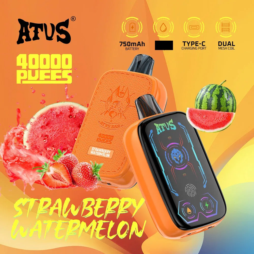 ATVS 40000 Puffs Dual Mesh Digital Screen Bulk Buy 40K Rechargeable Disposable Vapes Wholesale