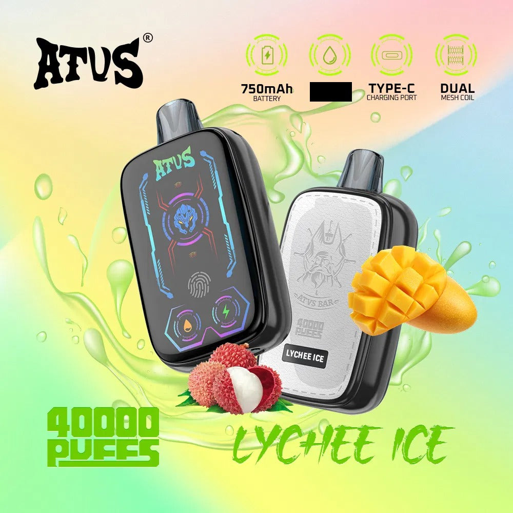 ATVS 40000 Puffs Dual Mesh Digital Screen Bulk Buy 40K Rechargeable Disposable Vapes Wholesale