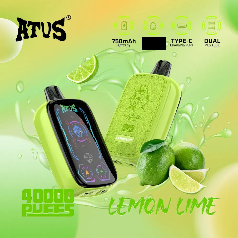 ATVS 40000 Puffs Dual Mesh Digital Screen Bulk Buy 40K Rechargeable Disposable Vapes Wholesale