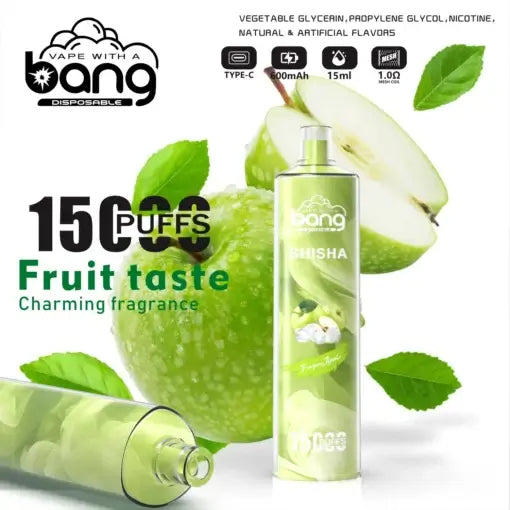 Bang 15000 Puffs Vape 15K Disposable Vape Pen E Cigarette Prefilled 25ml 600mAh Disposable Vape 12 Flavors