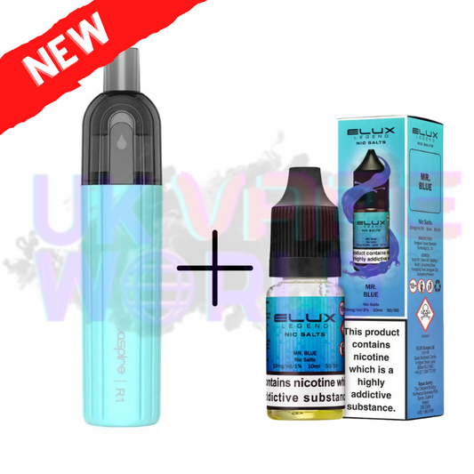 MR BLUE ELUX LEGEND Salz 3500 Züge x Aspire Einweg-Set
