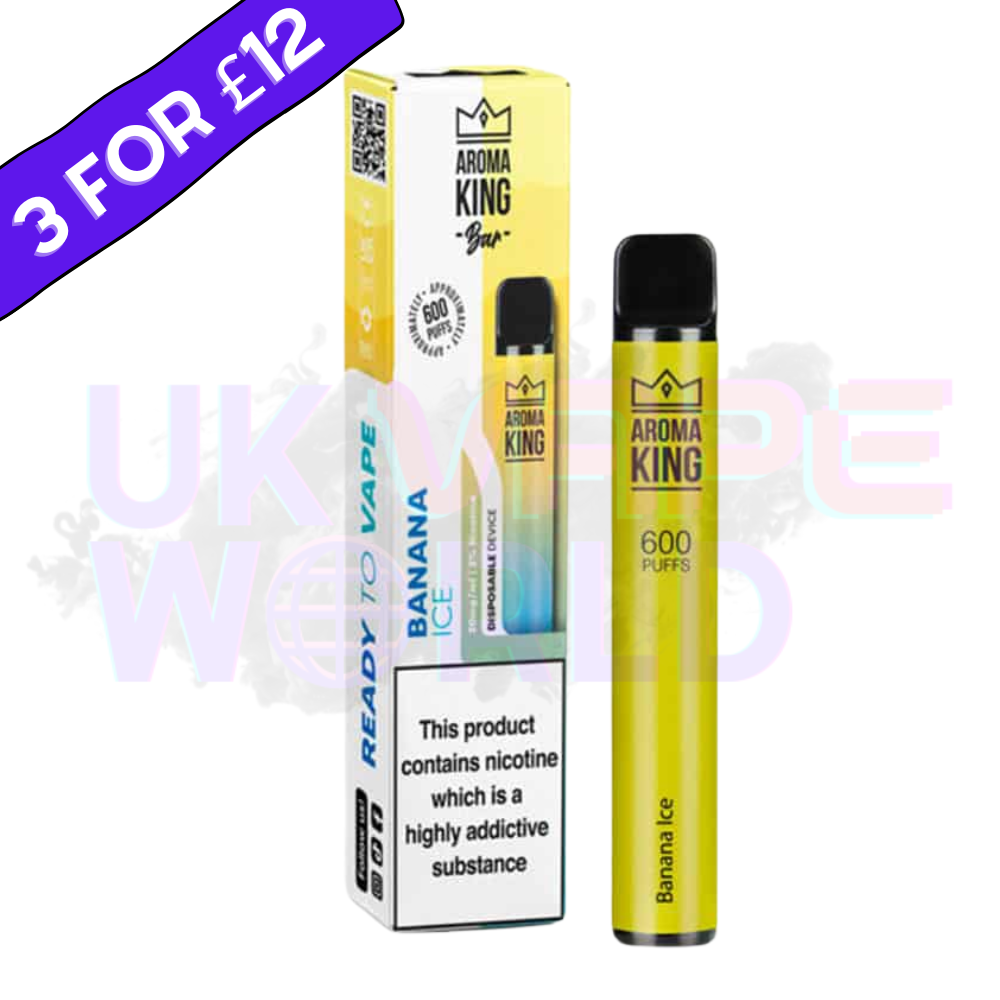 Banana Ice von Aroma King, 600 Puffs, Einweg-E-Zigarette