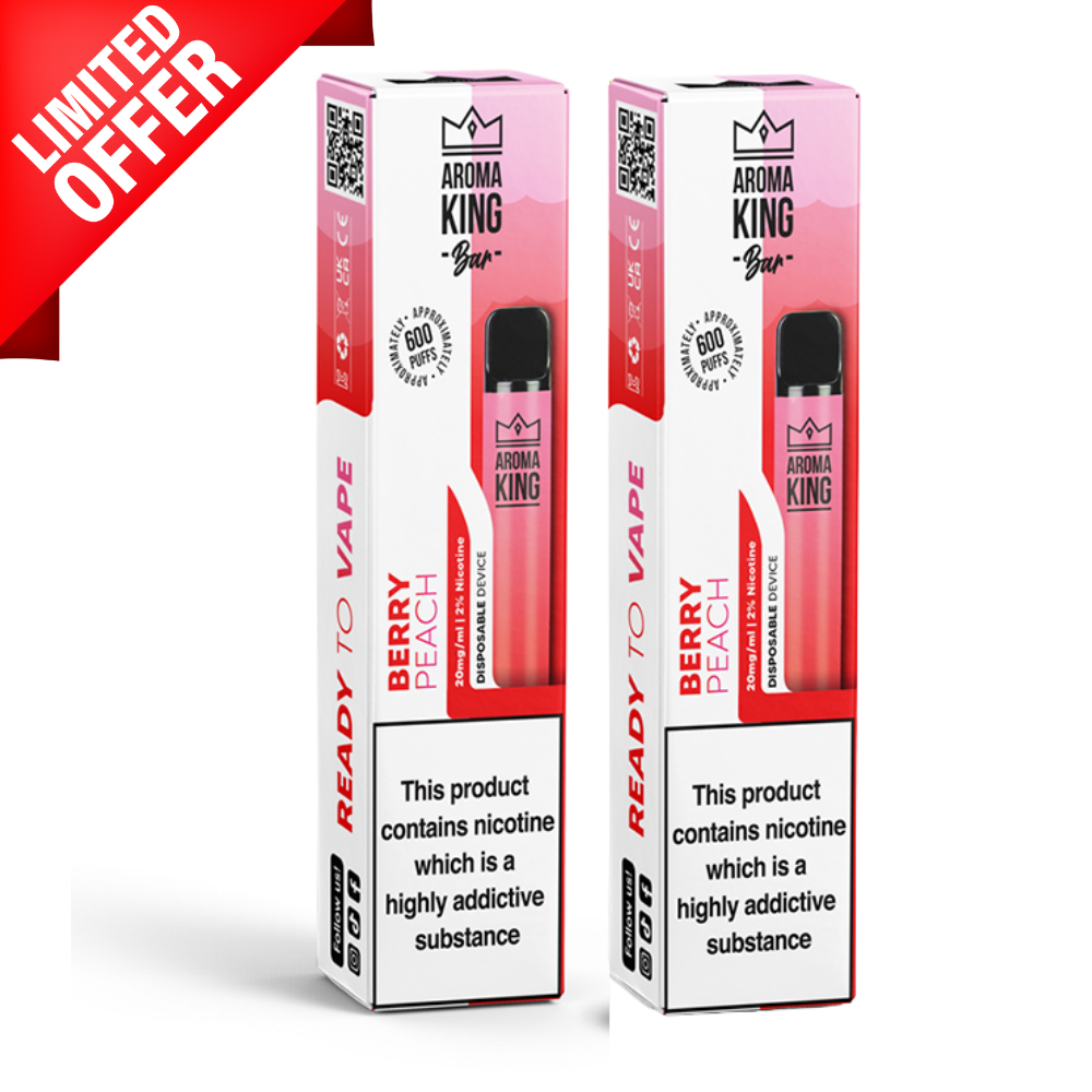 Aroma King Berry Peach, 600 Stück, Einweg-E-Zigaretten