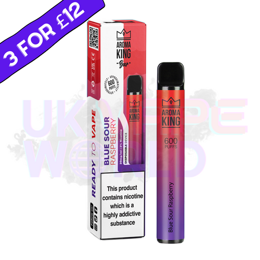 Blau-saure Himbeere von Aroma King, 600 Züge, Einweg-E-Zigarette