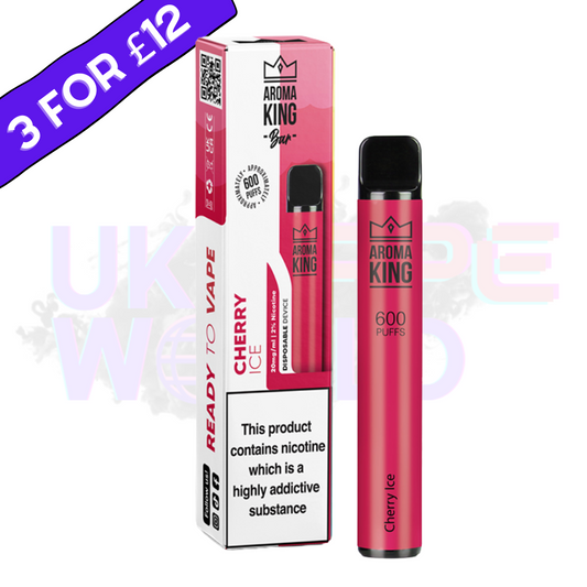 Cherry Ice von Aroma King, 600 Züge, Einweg-E-Zigarette