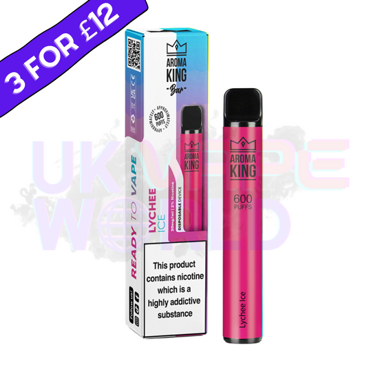 Lychee Ice von Aroma King, 600 Portionen, Einweg-E-Zigarette