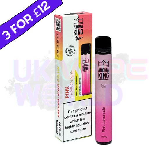 Pink Lemonade von Aroma King, 600 Züge, Einweg-E-Zigarette
