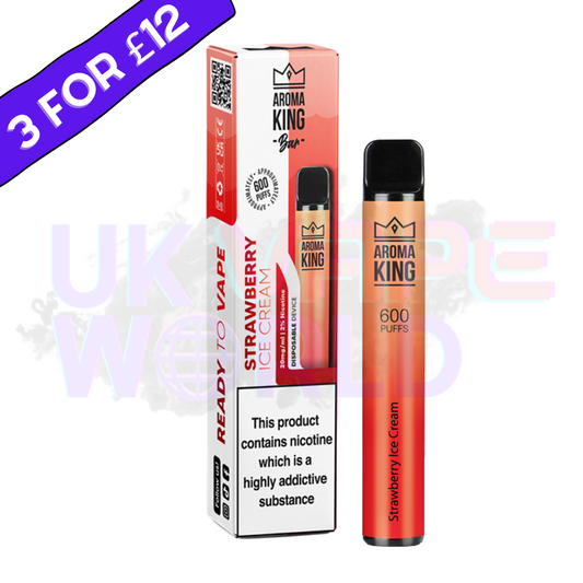 Erdbeereiscreme von Aroma King, 600 Stück, Einwegeis