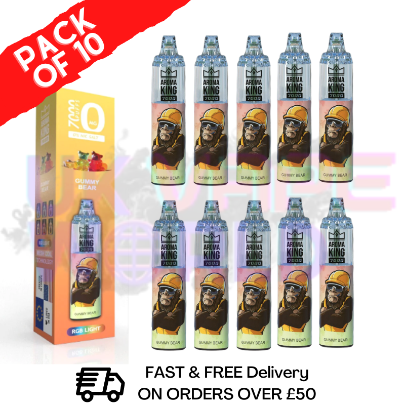 Gummy Bear - RandM Tornado 7000 Puff (0MG) Pack Of 10