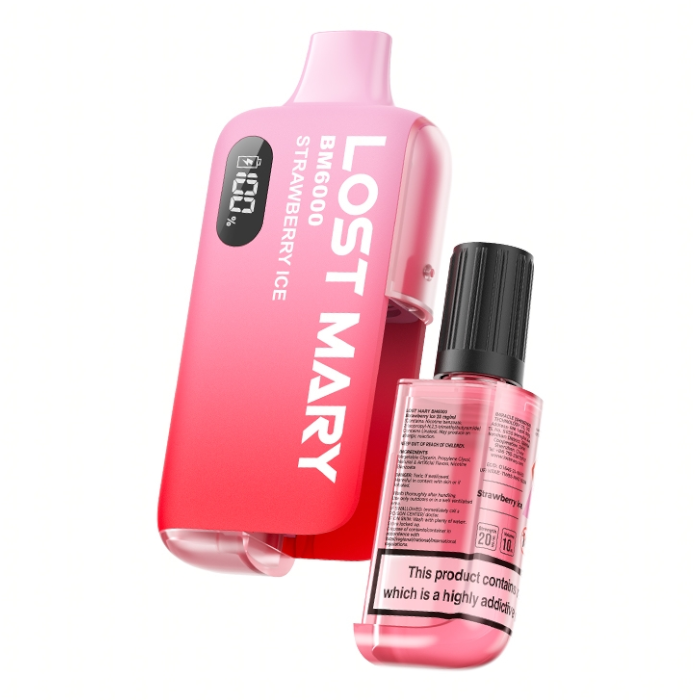 Lost Mary BM6000 Einweg-Vape-Kit, USB-C, 10 ml E-Liquid-Kapazität, 650 mAh Akku, wiederaufladbar, TPD-konform (UK)