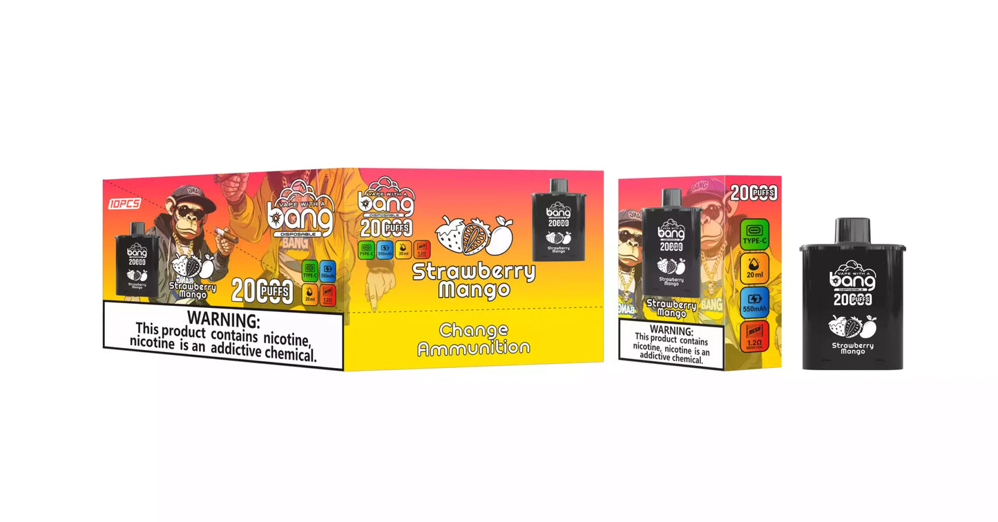 BANG 20000 Puffs DSK046 Change Cartridge Bulk Buy Rechargeable Disposable Vapes Wholesale