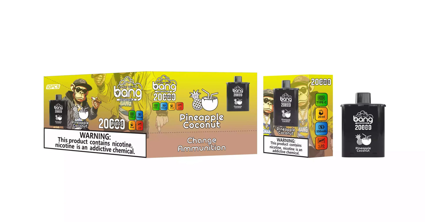 BANG 20000 Puffs DSK046 Change Cartridge Bulk Buy Rechargeable Disposable Vapes Wholesale