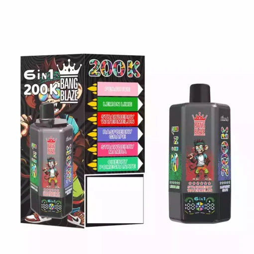 BANG BLAZE 200K DSK069 Disposable Vapes Wholesale Bulk Buy 200000 Puffs 6 In 1 Switchable Dual Mesh