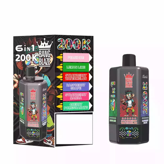 BANG BLAZE 200K DSK069 Disposable Vapes Wholesale Bulk Buy 200000 Puffs 6 In 1 Switchable Dual Mesh