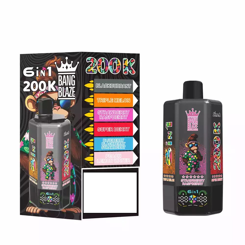 BANG BLAZE 200K DSK069 Disposable Vapes Wholesale Bulk Buy 200000 Puffs 6 In 1 Switchable Dual Mesh