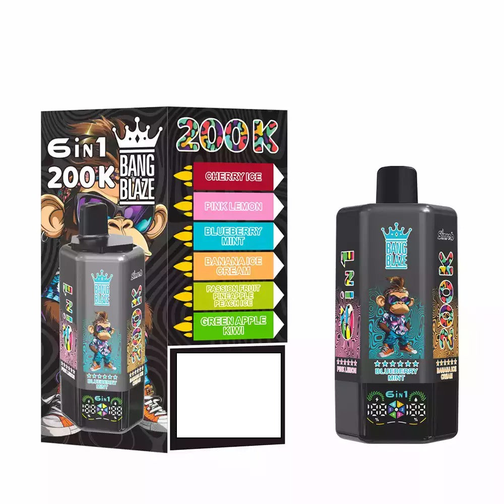 BANG BLAZE 200K DSK069 Disposable Vapes Wholesale Bulk Buy 200000 Puffs 6 In 1 Switchable Dual Mesh