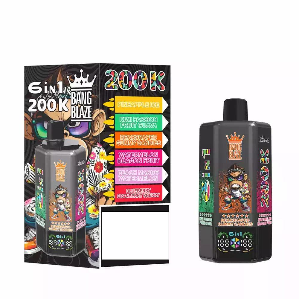 BANG BLAZE 200K DSK069 Disposable Vapes Wholesale Bulk Buy 200000 Puffs 6 In 1 Switchable Dual Mesh