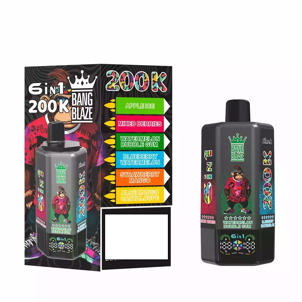BANG BLAZE 200K DSK069 Disposable Vapes Wholesale Bulk Buy 200000 Puffs 6 In 1 Switchable Dual Mesh
