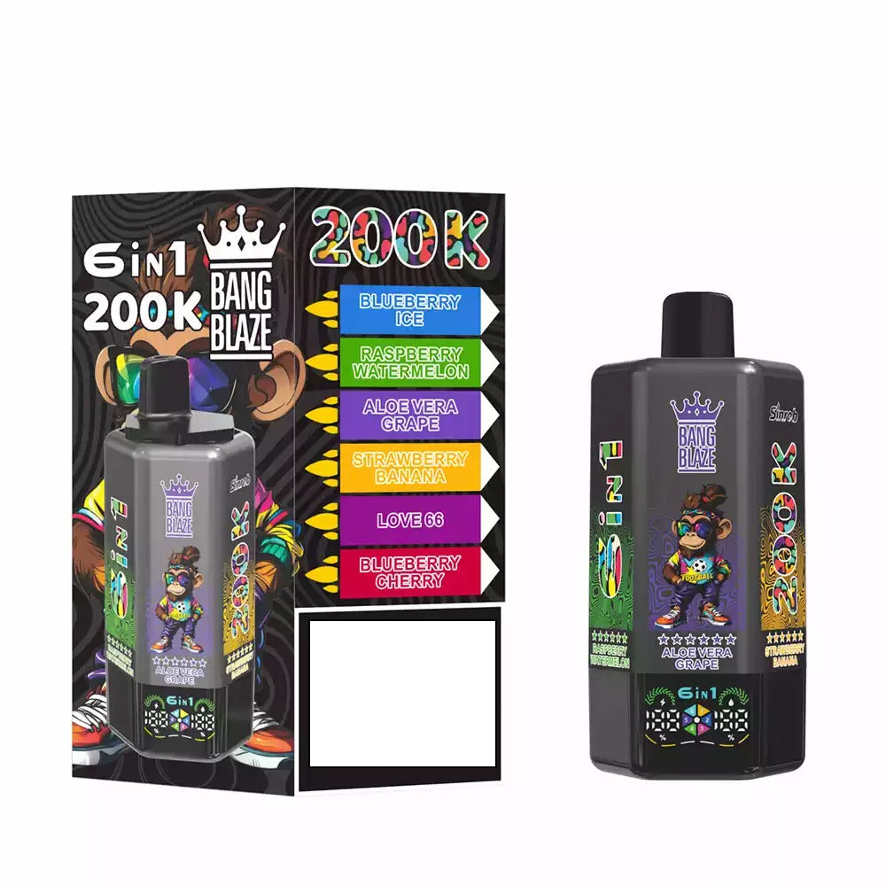 BANG BLAZE 200K DSK069 Disposable Vapes Wholesale Bulk Buy 200000 Puffs 6 In 1 Switchable Dual Mesh