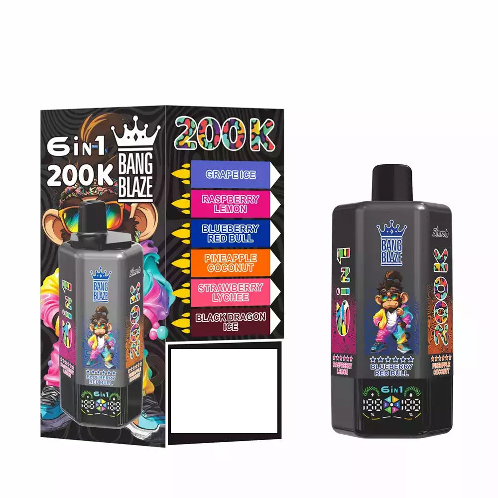 BANG BLAZE 200K DSK069 Disposable Vapes Wholesale Bulk Buy 200000 Puffs 6 In 1 Switchable Dual Mesh